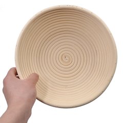 Расстоечная форма з ротанга на 1 кг кругла,(22*8) з чохлом з льону