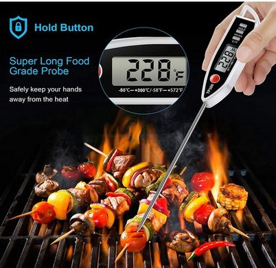 Кухонний електронний термометр для їжі з щупом, цифровий