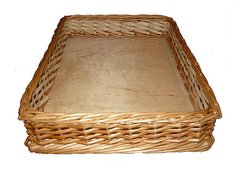 Лотки плетені (30*40*5) короба, торгові кошики для випічки