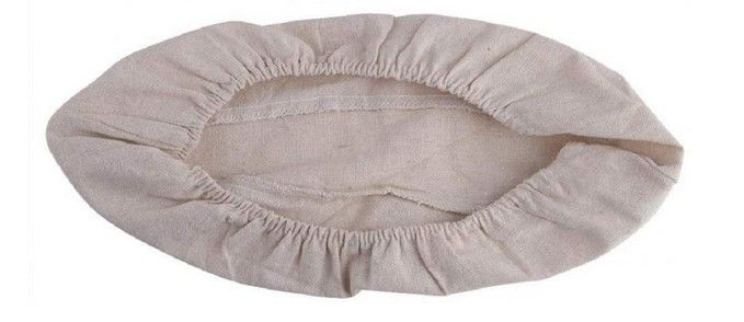 Форма кошик для расстойки хліба, тіста з ротанга овальна (25*14*8),на 500 м з тканинним чохлом