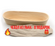 Форма кошик для расстойки хліба, тіста з ротанга овальна (25*14*8),на 500 м з тканинним чохлом