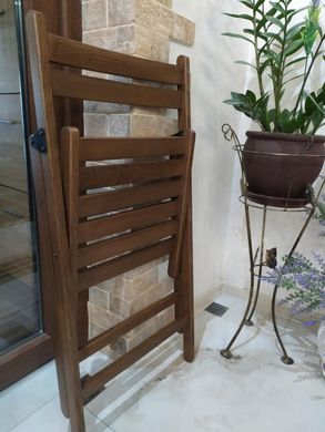 Складаний стілець зі спинкою туристичний, для пікніка, дачі (дерев'яний),колір шоколад