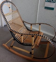 Крісло качалка плетене з лози і ротанга Профіт для дорослих