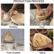Форма для расстойки хліба/ трикутник, (20*20*6) з ротанга, з чохлом з льону