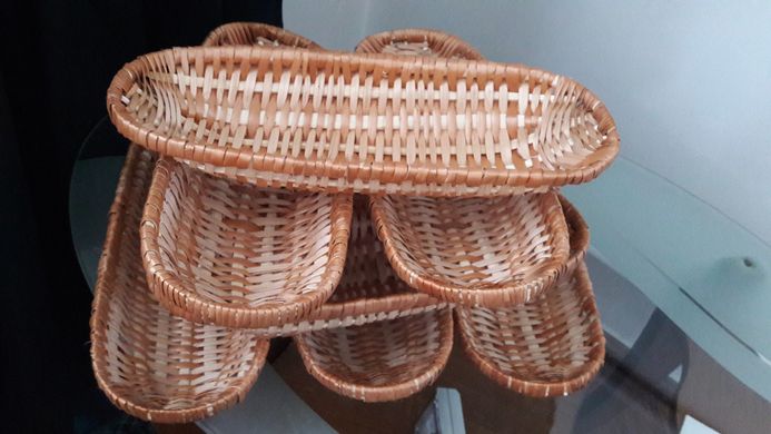Хлібниці плетені овальні з лози