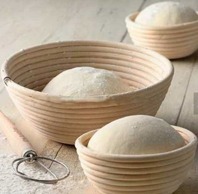 Форма для расстойки хліба кругла з ротанга на 0,75 кг (д20*8) . Расстоечная кошик для тіста