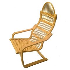 Плетене крісло качалка пружинне з лози і бука