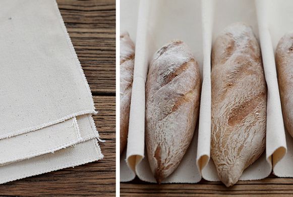 Пекарська тканина рушник куші 90*66 для расстойки багетів, чіабати, хліба.Расстоечная тканина