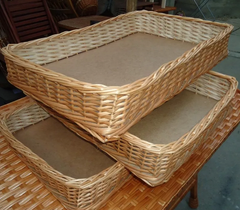 Лотки плетеные корзины 30x40х10в торговые для магазина, для хлеба,фруктов