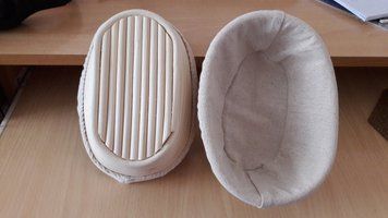 Корзинки для расстойки из ротанга 21*15*8, овал, с тканевым чехлом