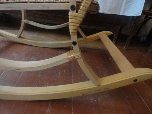 Кресло качалка (раскладное) плетеное из лозы взрослое