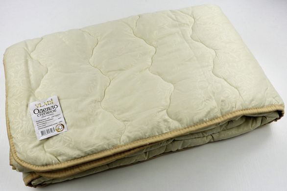 Одеяло стеганое облегченное Бязь Vladi (Влади) Молочный 170х210 Шерсть 100% (3057)