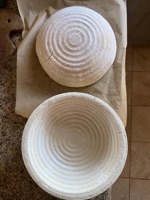 Форма з целюлози wood pulp для відстоювання хліба круг діаметр 18 см на 500 г