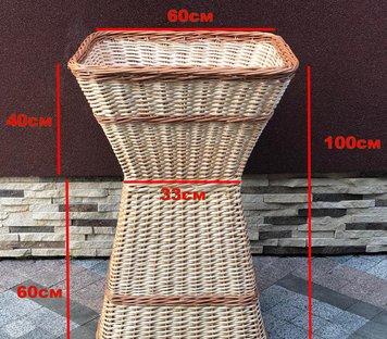 Багетница плетені з лози. Кошик торгова для батонів, французьких булок або супутнього товару