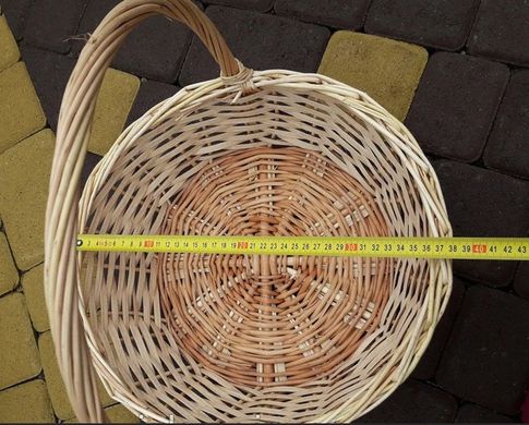 Подарочная корзина из лозы плетеная диаметр 38 см для корпоративных подарков