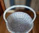 Подарочная корзина белая из лозы плетеная диаметр 38 см для корпоративных подарков