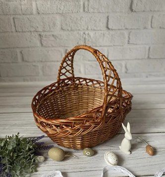 Пасхальний кошик плетений з лози (42*30). Корзина для Пасхи